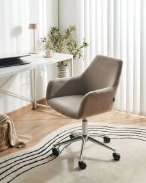 KATAXI Fabric Office Chair - Light Grey