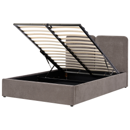 ARBOISA Double Fabric Ottoman Storage Bedframe - Taupe