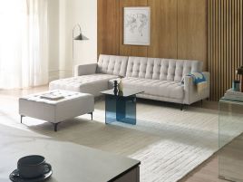 DAJARO Corduroy Dining Chairs Set of 2 - Beige