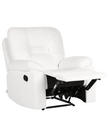 Recliner Chair BERGEN Fabric White