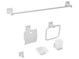 WINTERLEIGH 6-Piece Bathroom Hardware Set - Silver