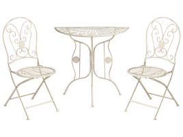ENFIELDON Metal Garden Bistro Set - Light Beige