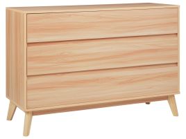 ZARDIS Oak Finish Chest of Drawers - Large-sized, 3 Drawers