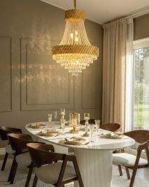 CANUFA Chandelier - Crystal Gold