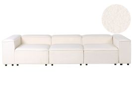 TROMSO Boucle Fabric 3 Seater Sofa - Off White