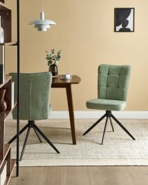 DAXUFA Boucle Dining Chairs Set of 2 - Light Green