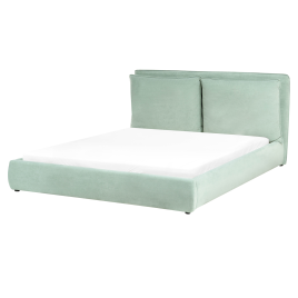 BAJONA Kingsize Velvet Bedframe - Mint Green