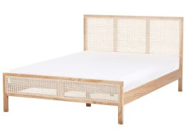 SAELRNAS Bed Pine Wood 140 x 200 cm (EU Double) Light Brown