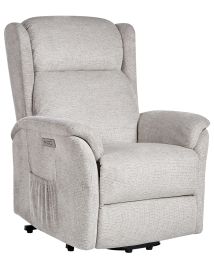 Electric Recliner Chair ELEGY Fabric Light Grey