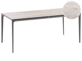 MERTONLEIGH Garden Dining Table Wood Effect- White with Black