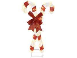 Outdoor LED Decoration Candy Canes 90 cm Red and White OLASVIK