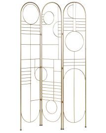 3 Panel Room Divider TURANIA Gold 100 cm 170 cm