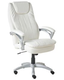OAKBOURNE Faux Leather Executive Office Chair - White