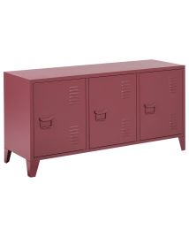 Storage Unit CARDIFF Metal Dark Red