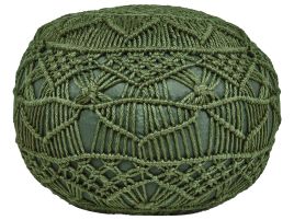 Outdoor Knitted Pouffe Green AADHI