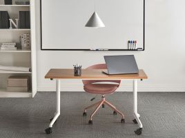 FEYARO Foldable Office Desk - Brown, 120cm