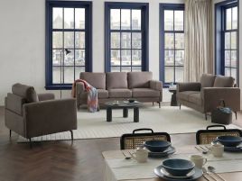 BAJARO Fabric 6 Seater Sofa Sets - Brown