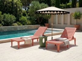 SALERO Reclining Sun Lounger - Red
