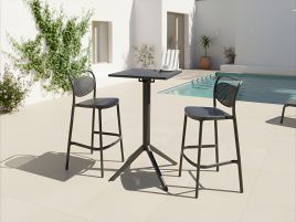 BIYUXO Bamboo Wood Bathroom Shelving Cabinet - Black