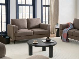 BAJARO Fabric 2 Seater Sofa - Brown