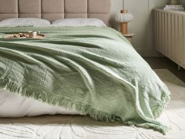 BOZEXI Cotton Bedspread - Green, 220cm