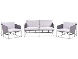 LIGHTHORNE Garden Sofa Set 4-Seater - Grey