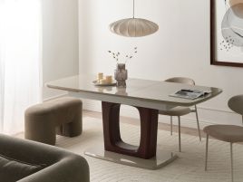 ERVANTO Extending Dining Table - Light Beige
