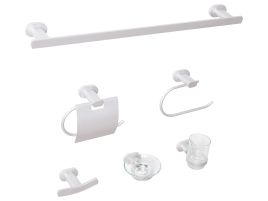 WINTERBOURNE 6-Piece Bathroom Hardware Set - Silver