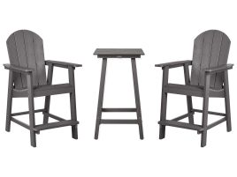 Bistro Set ADIRONDACK Dark Grey