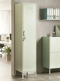 CLAYBOURNE Office Storage Unit with Locker - Mint Green