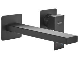 BARKLEIGH Wall Mounted Basin Mixer Tap Brass - Black