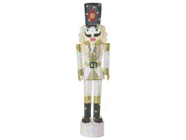 COBDENHAM Outdoor Christmas Decoration Nutcracker - White with Gold