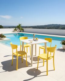 DEFARO Garden Chairs Set of 4 - Yellow