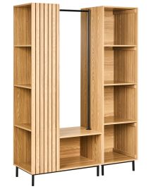 WINDBOROUGH 9 Shelf Open Wardrobe - Brown