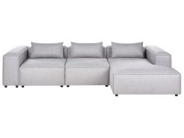 COMLEIGH Fabric 4 Seater L Shaped Corner Sofa - Grey, Right Hand Facing