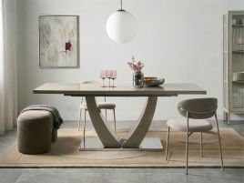 FECOVI Extending Dining Table - Light Beige
