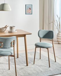 CORVEX Fabric Dining Chairs Set of 2 - Mint Green
