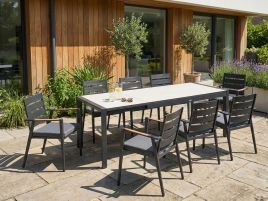 DEQEXI Garden Extending Dining Table - Beige