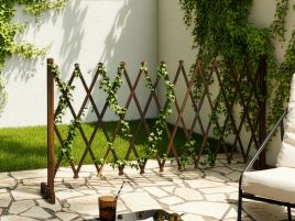 FEXUFA Foldable Corner Office Desk - Dark Brown