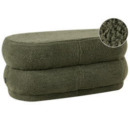 ELLENDRA Boucle Ottoman Bench - Green