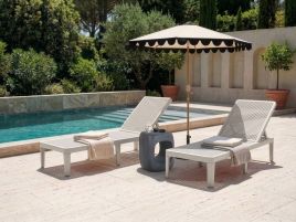 SALERO Reclining Sun Lounger - Light Grey