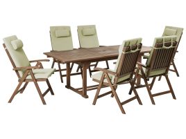 BALSA 6 Seater Garden Dining Set - Green