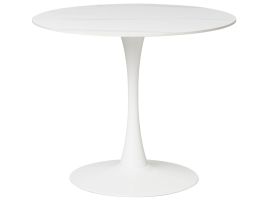 GRAVENHURST Round Dining Table Marble Ceramic - White
