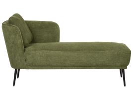 Left Hand Fabric Chaise Lounge Dark Green ARTHEZE