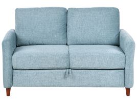 2 Seater Sofa - MRAE Fabric Sofa with Storage Blue