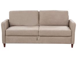 3 Seater Fabric Sofa with Storage Taupe MARE
