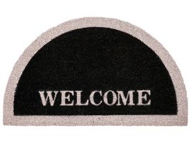 PEMBERLEIGH Text Coir Doormat - Black
