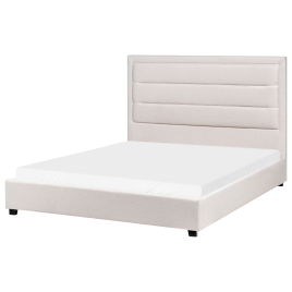 AURENNE Double Fabric Bedframe - Light Beige