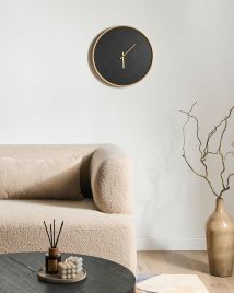 ULVAREN Wall Clock - Black and Brown