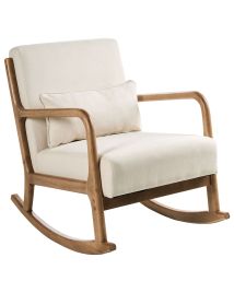 GREVISTON Fabric Rocking Chair - Beige